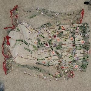 Floral dress off the shoulder